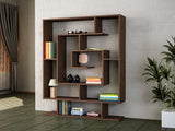 Bücherregal Sarmasik Wengé Brown Melamine 124.8x149.4x22 cm