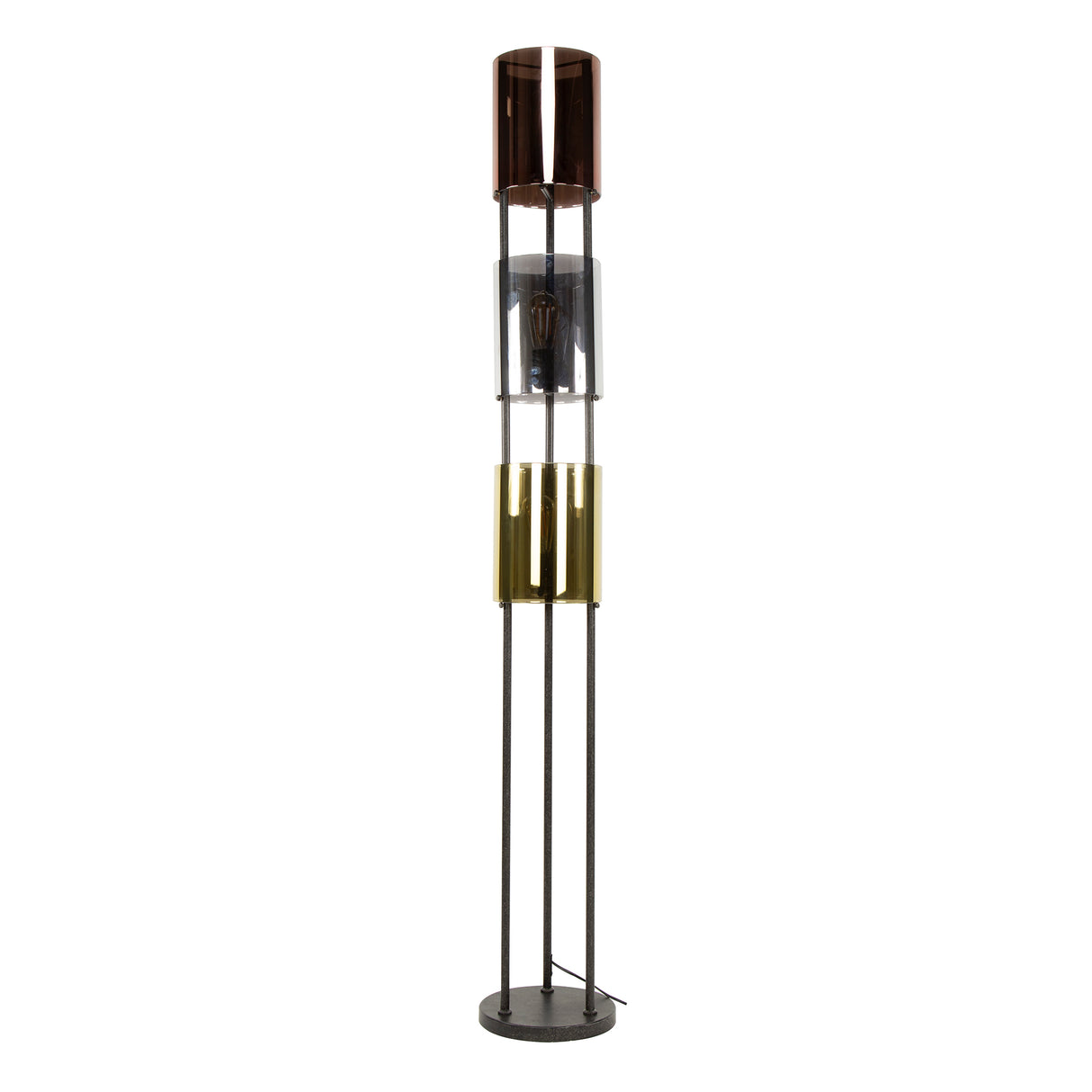 Vloerlamp Nox 3-lichts Zwart Metaal 175 cm