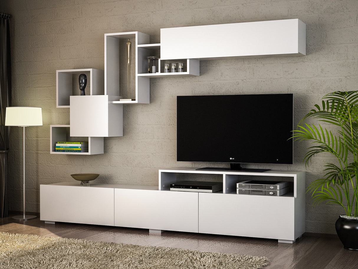 TV -Möbel Set Elit White Melamin 210x46.8x36.8 cm