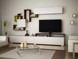 TV -Möbel Set Elit White Walnut Melamine 210x46.8x36.8 cm