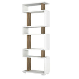 Bücherregal Block White Walnut Melamin 60x165x19,5 cm