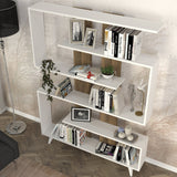 Bücherregal Regen White Walnuss Melamin 120x162x20 cm