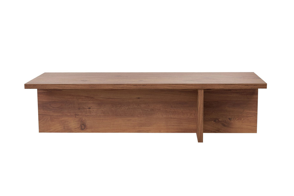 Rechteckiger Couchtisch Portland Kiefernholz Melamin 120x45x30 cm 