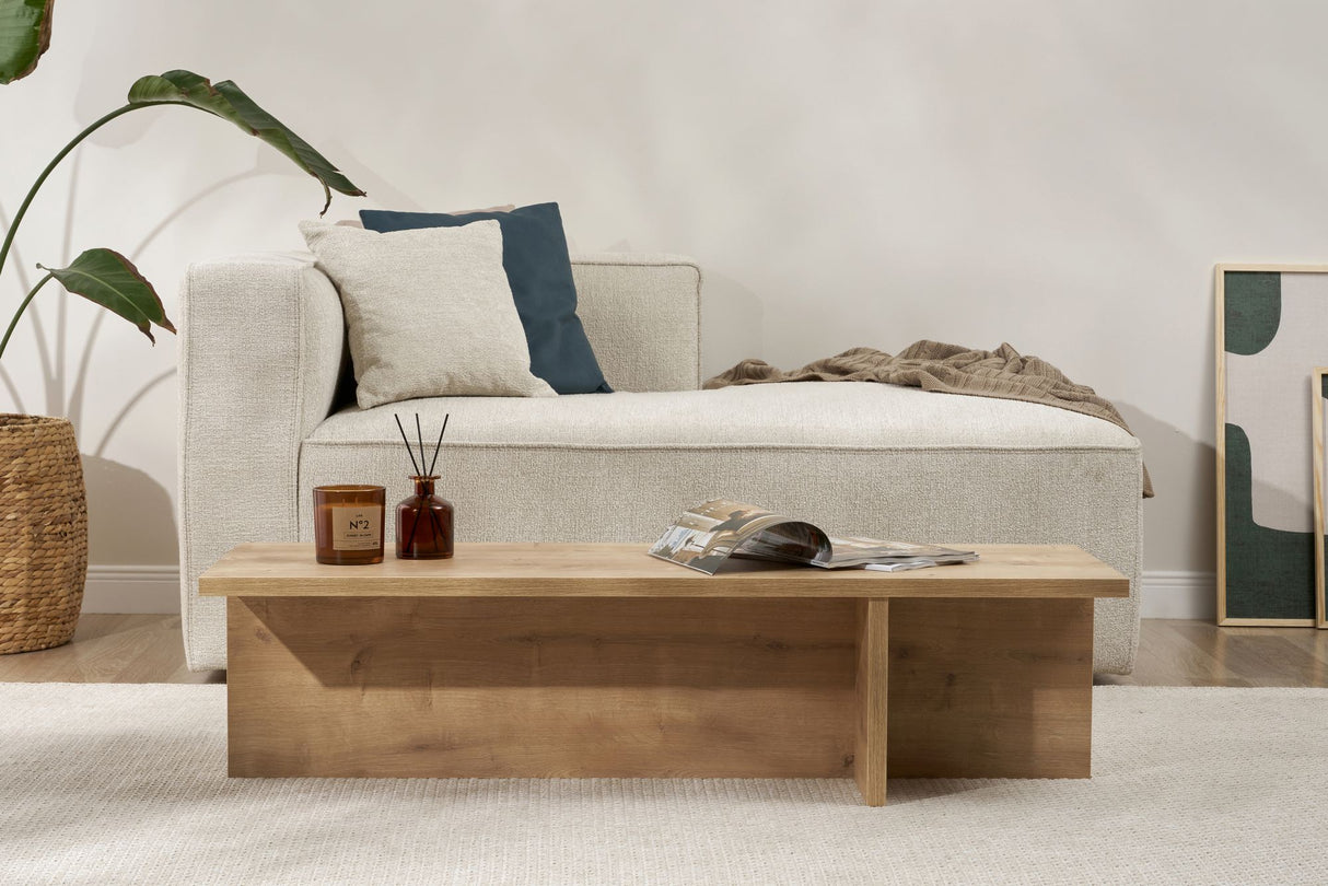 Rechteckiger Couchtisch Portland Eiche Melamin 120x45x30 cm 