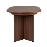 Sorell uitschuifbare eettafel walnoot 160 cm Melamine gecoat houtcomposiet