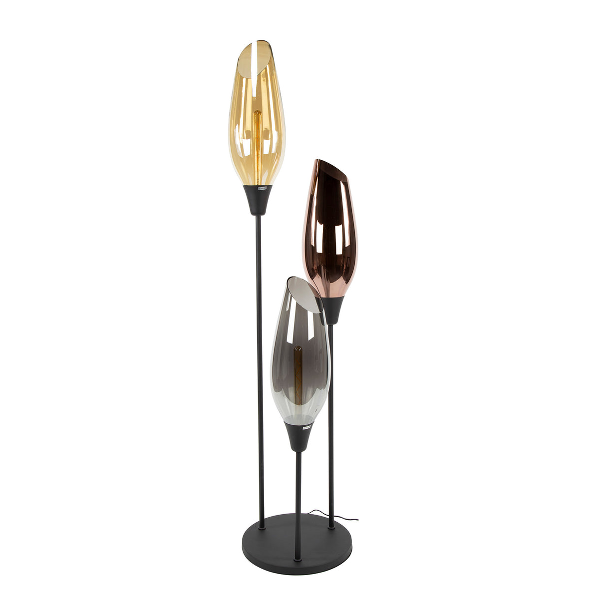 Stehlampe Coco 3-flammig buntes Glas 