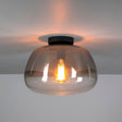 Hängelampen - Deckenlampe Noma Shaded Rauchgraues Glas 36 cm - Dimehouse