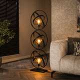 Stehlampe Galaxy 3-flammig schwarzes Metall 