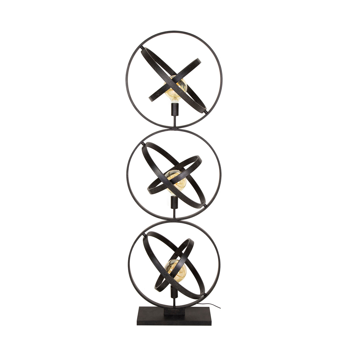 Stehlampe Galaxy 3-flammig schwarzes Metall 