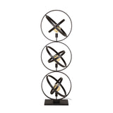 Stehlampe Galaxy 3-flammig schwarzes Metall 