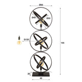 Stehlampe Galaxy 3-flammig schwarzes Metall 
