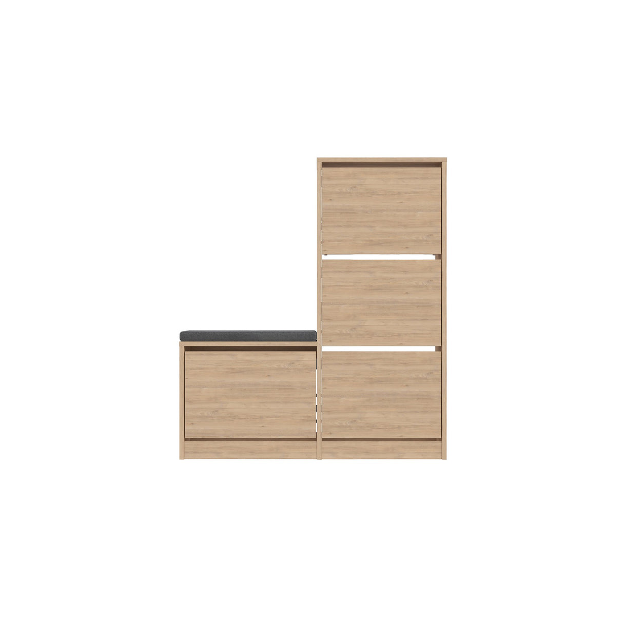 Schuhschrank Dude Oak Melamin 105x118.5x26 cm