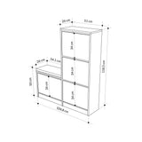 Schuhschrank Typ Naturel Melamin 105x118.5x26 cm