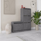 Schuhschrank Dude Grey Melamin 105x118.5x26 cm