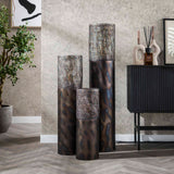 Stehlampe Zylinder Brick 60 cm schwarz braun 