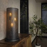 Tischlampe Knox 3-flammig Mesh schwarz 