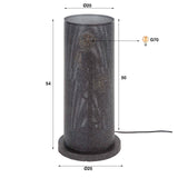 Tischlampe Knox 3-flammig Mesh schwarz 