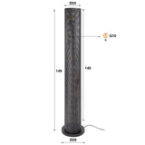 Stehlampe Knox 5-flammig Mesh schwarz 