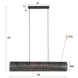 Hängelampe Knox 5-flammig Mesh schwarz 