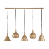 Hängelampe Nova 5-flammig - Beige - 120 cm 