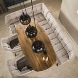 Hängelampe Nero Trio 3-flammig Schwarz Metall 115 cm 