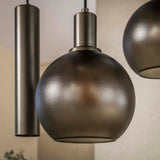 Hängelampe Orion 7-flammig – Schwarzes Metall – 110 cm 