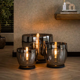 Stehlampe Dain UP L Chromfarbiges Glas 