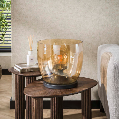 Stehlampe Dain UP XL Bernsteinfarbenes Glas 