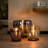 Stehlampe Dain UP XL Chromfarbiges Glas 