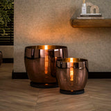 Stehlampe Dain UP XL Kupferfarbenes Glas 