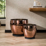 Stehlampe Dain UP XL Kupferfarbenes Glas 