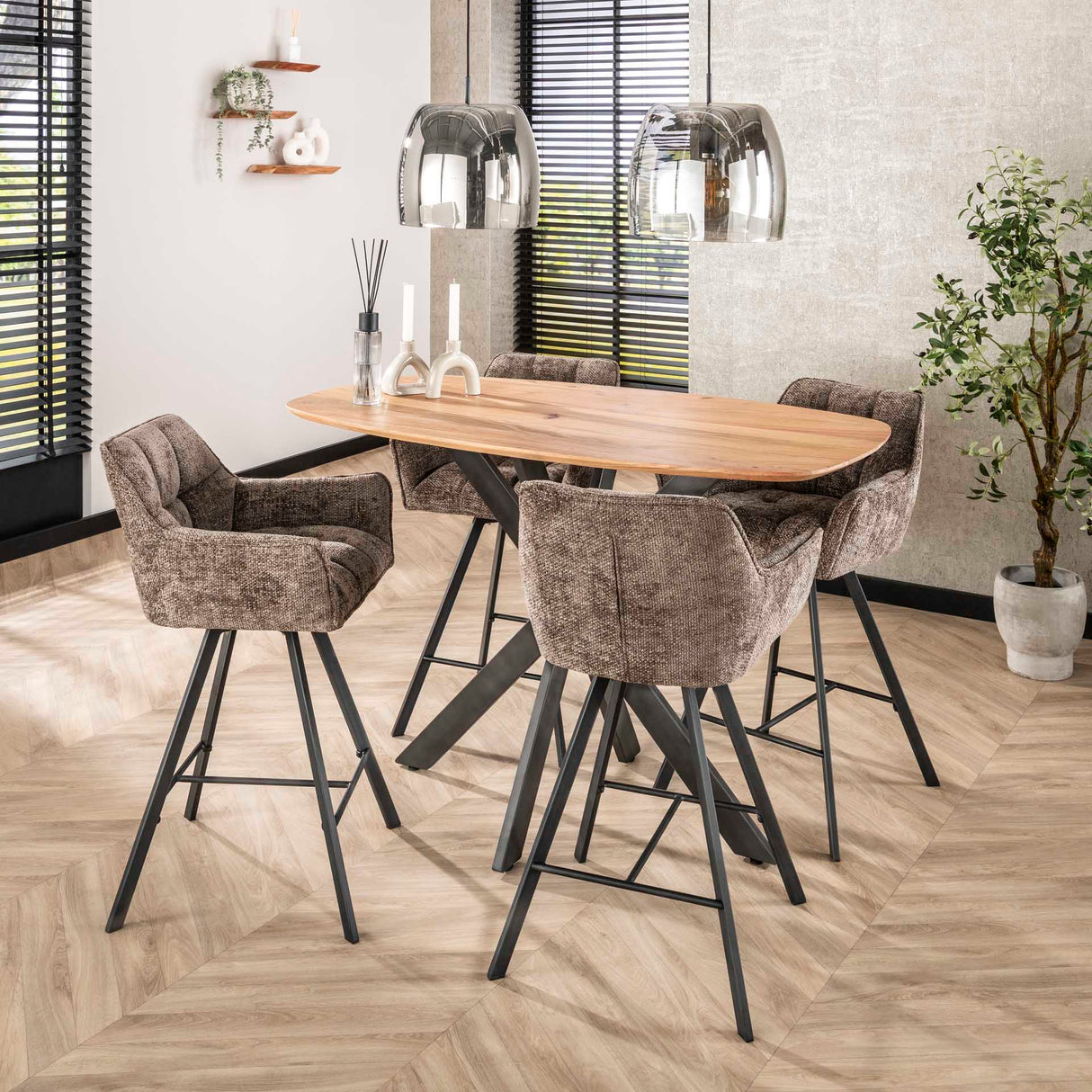 Pendelleuchte Dain 1-Licht Chrom Glas