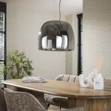 Hängelampe Dain 1-flammig XL chromfarbenes Glas 