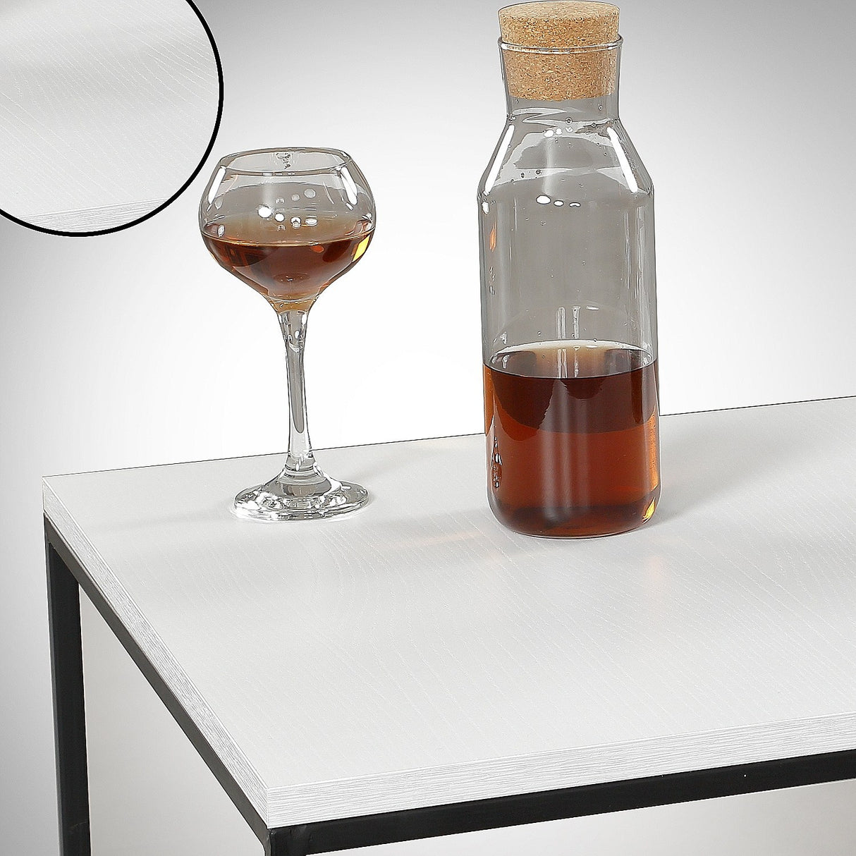 Couchtisch Quadrat 75x75 cm Pola - Weiß Melamin 