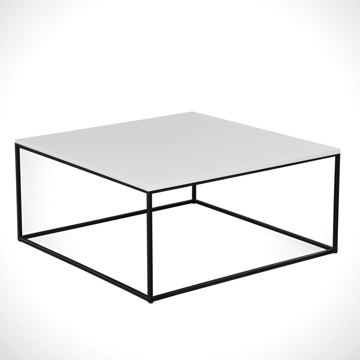 Couchtisch Quadrat 75x75 cm Pola - Weiß Melamin 