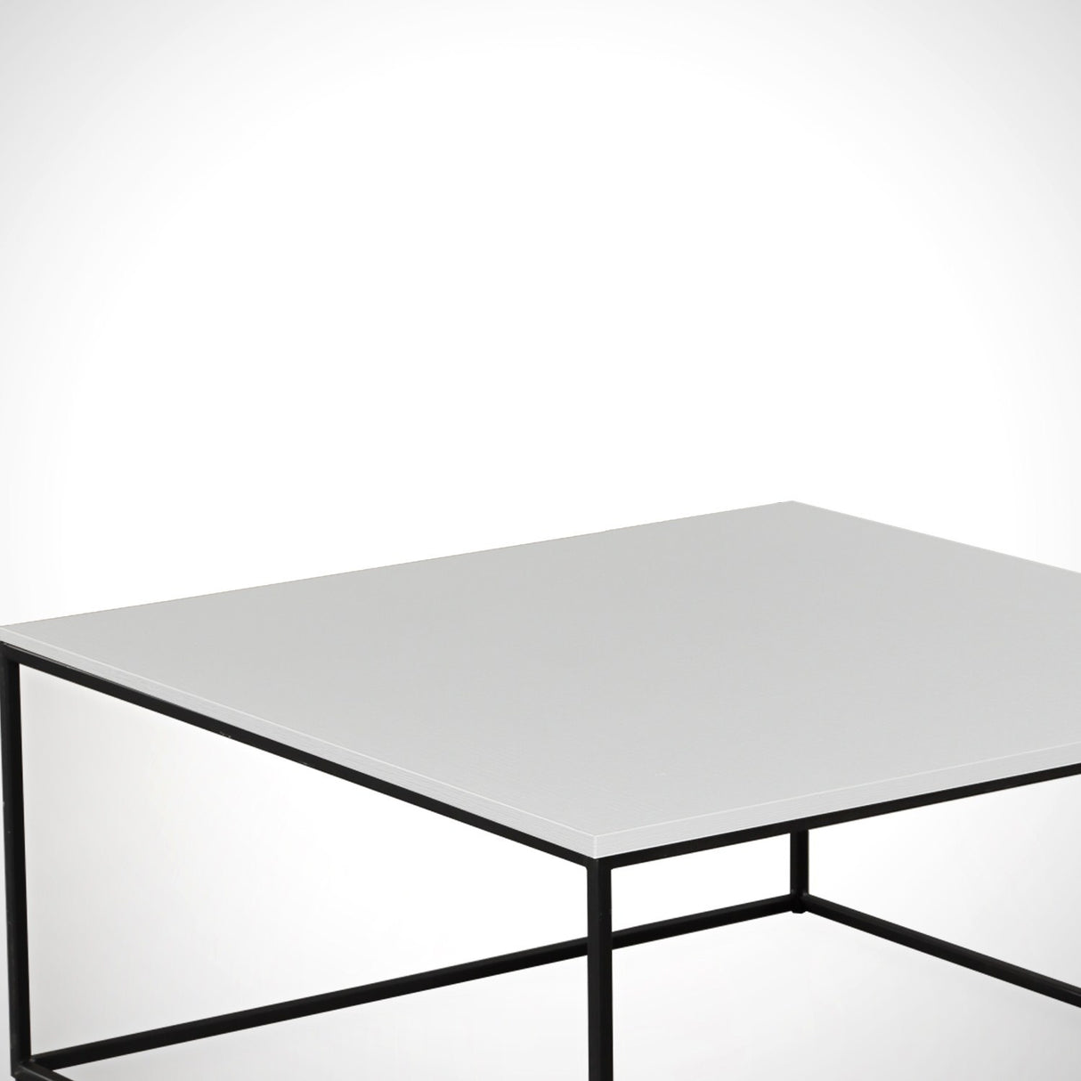 Couchtisch Quadrat 75x75 cm Pola - Weiß Melamin 
