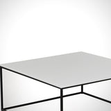 Couchtisch Quadrat 75x75 cm Pola - Weiß Melamin 