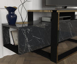 TV -Möbel Bianco Black Gold Melamin 160x49.8x46.1 cm