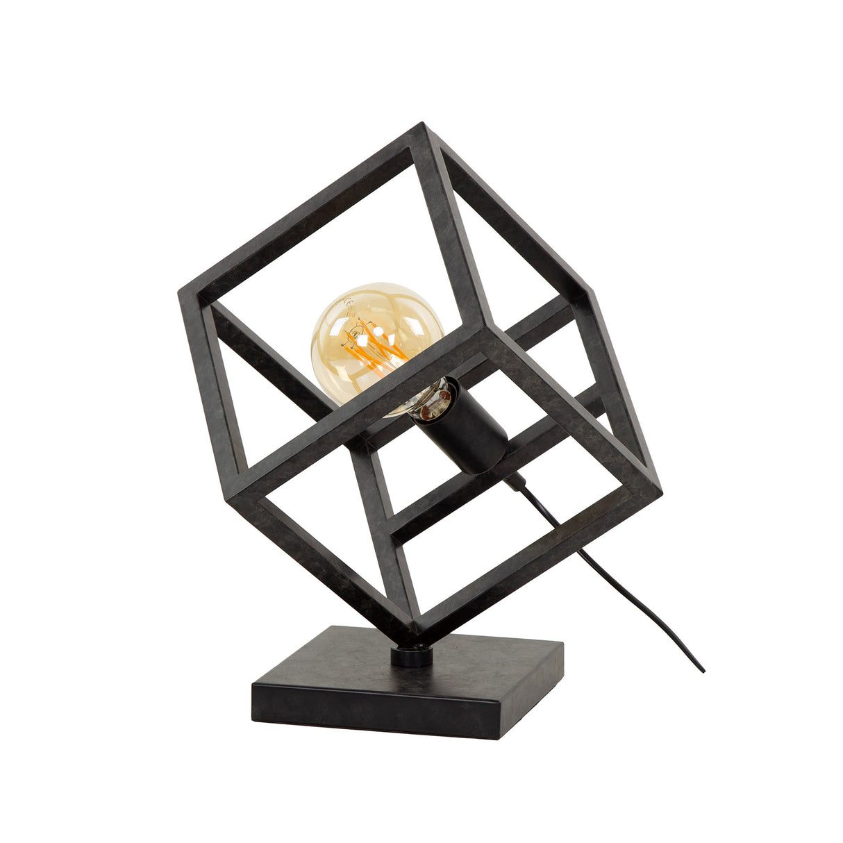 Tischlampe Drew Würfel schwarz 