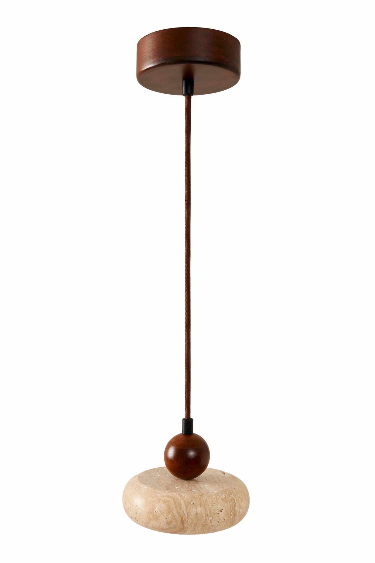 Rund – Walnuss-Beige-Walnuss-Travertin-Kappe