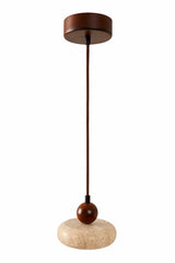 Rund – Walnuss-Beige-Walnuss-Travertin-Kappe