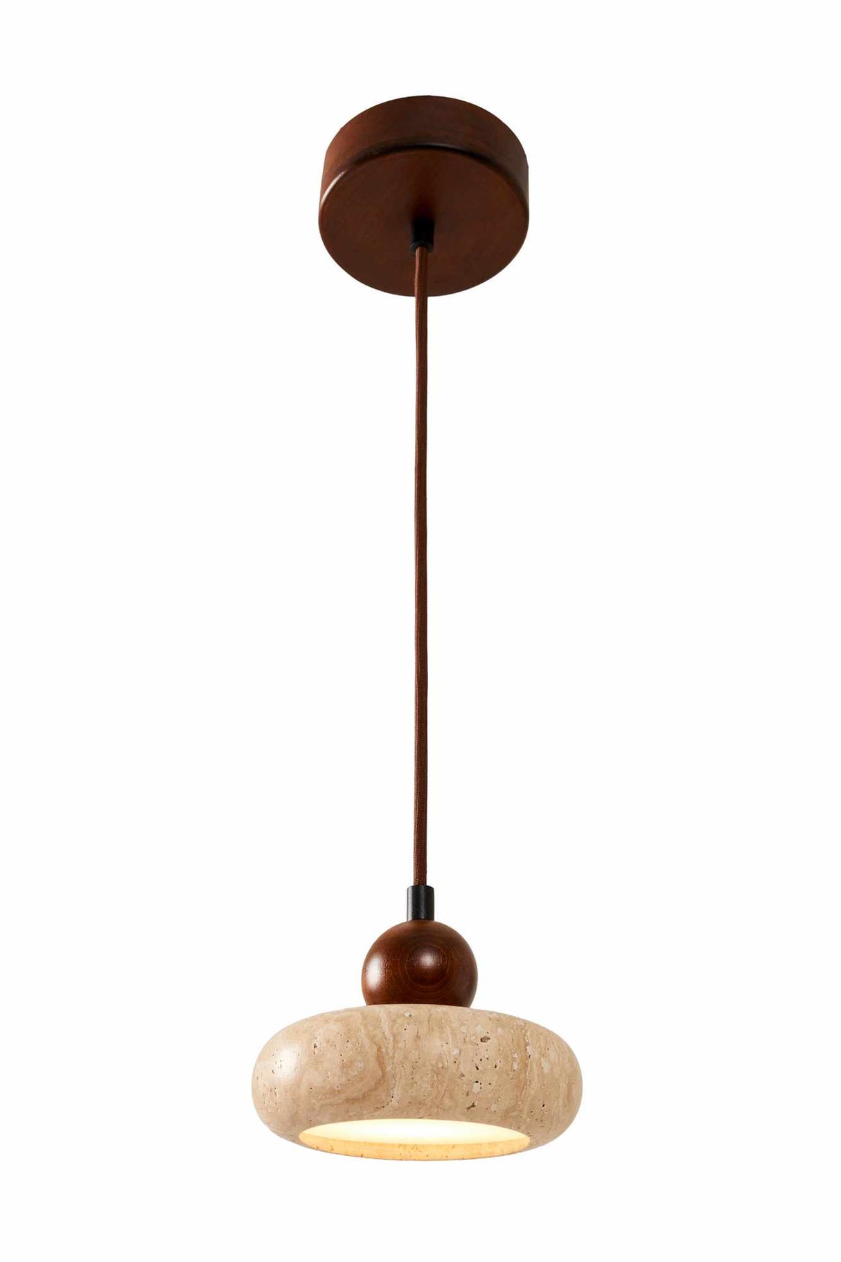 Rund – Walnuss-Beige-Walnuss-Travertin-Kappe