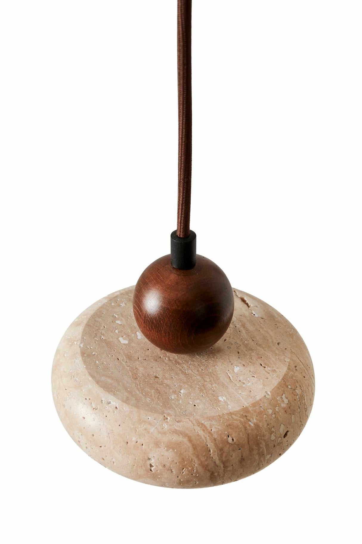 Rund – Walnuss-Beige-Walnuss-Travertin-Kappe
