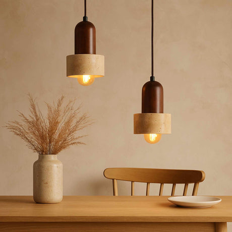 Loer B – Kappe aus Walnuss-Beige-Walnuss-Travertin