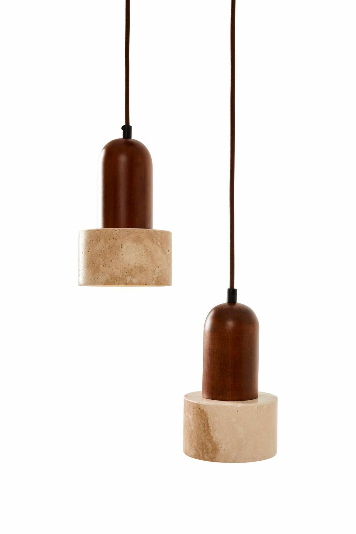 Loer B – Kappe aus Walnuss-Beige-Walnuss-Travertin