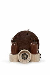 Loer C – Kappe aus Walnuss-Beige-Walnuss-Travertin