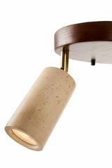 Nur B – Kappe aus Walnuss-Beige-Walnuss-Travertin
