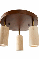 Nur C – Kappe aus Walnuss-Beige-Walnuss-Travertin