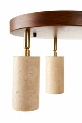 Nur C – Kappe aus Walnuss-Beige-Walnuss-Travertin