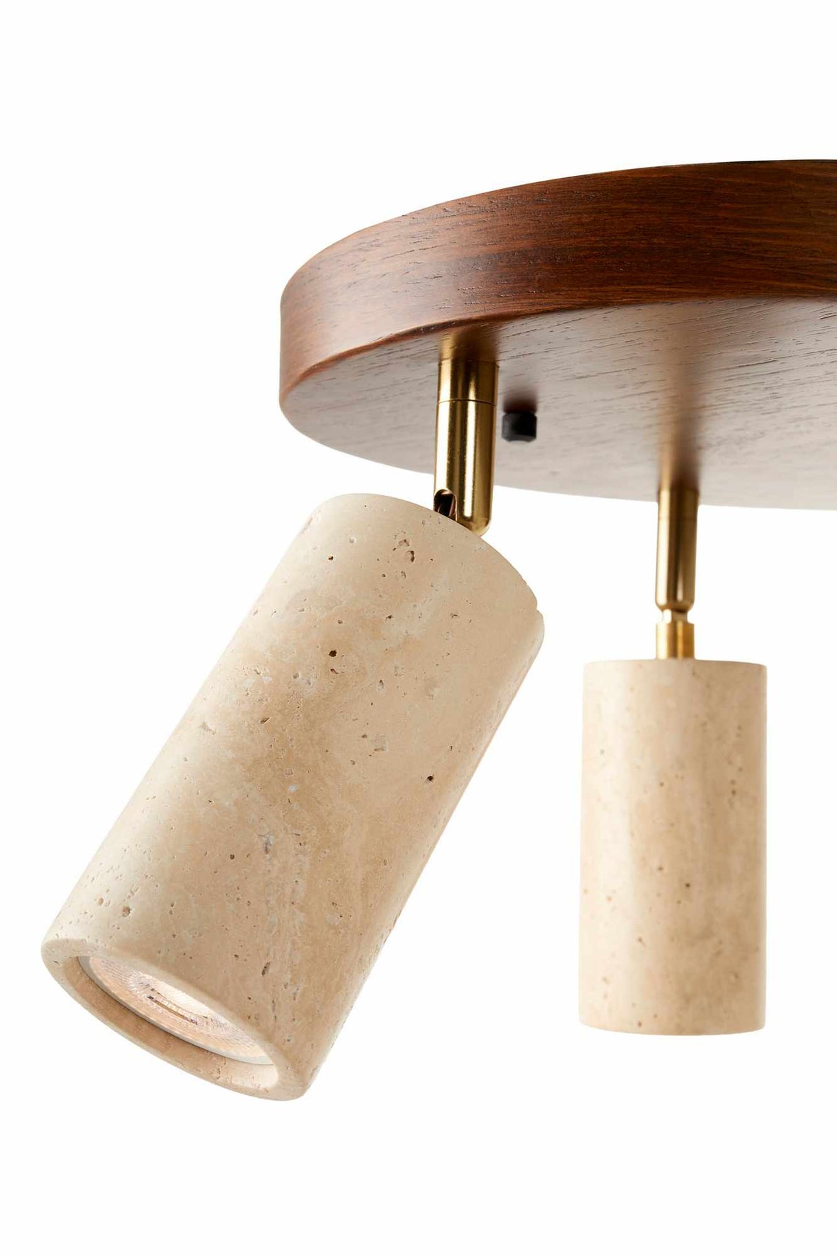 Nur C – Kappe aus Walnuss-Beige-Walnuss-Travertin